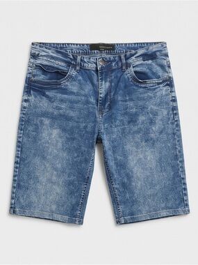 Men’s Denim Shorts Size 36 Blue Wash Casual Jean Shorts 5-Pocket